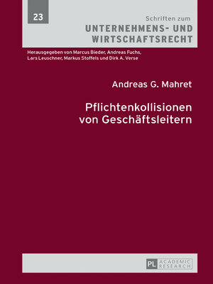 cover image of Pflichtenkollisionen von Geschäftsleitern